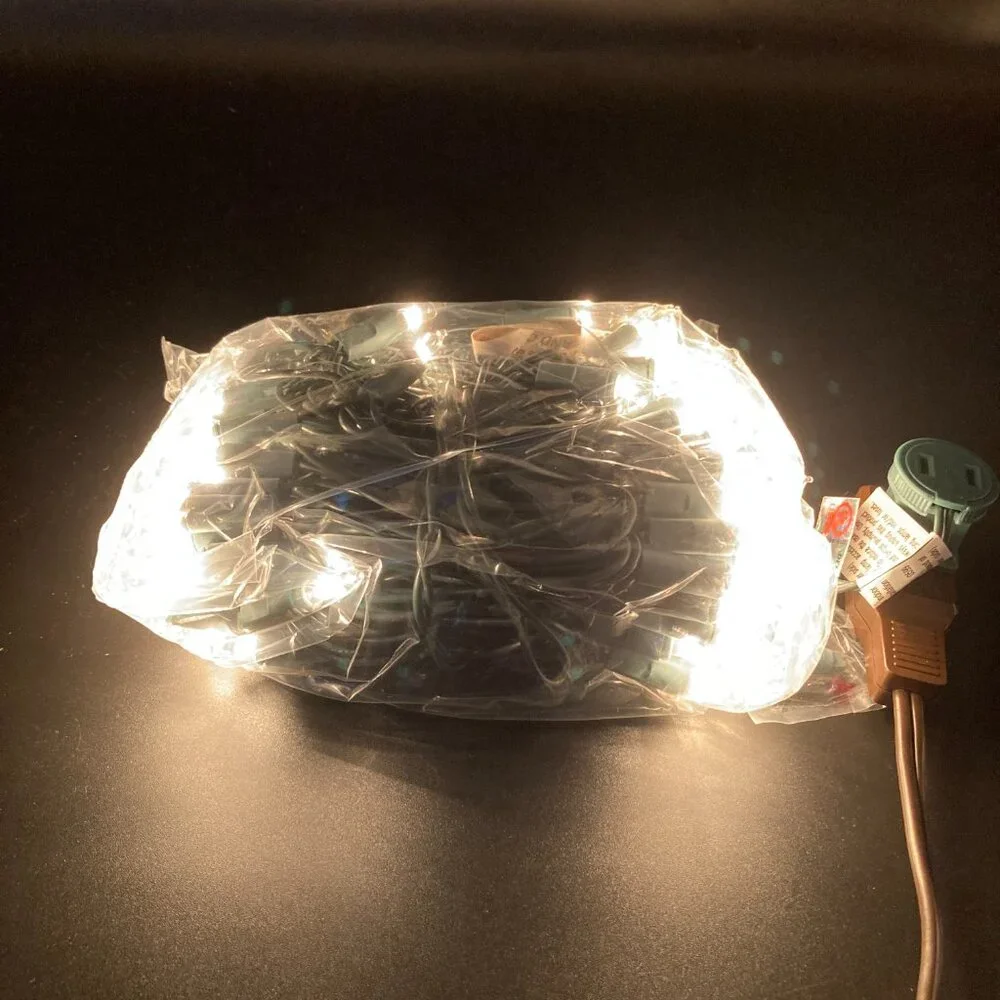 100 Clear Indoor Outdoor Clear Mini Lights NOS